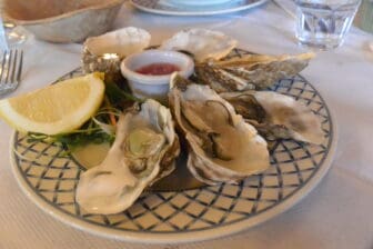 the oysters at Birdies, the restaurant in Whitstable