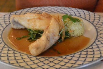 the monkfish dish at Birdies, the restaurant in Whitstable