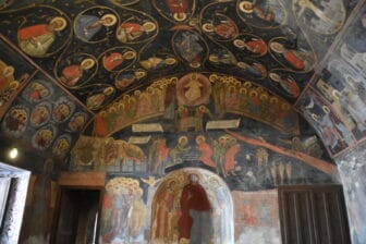 inside the refectory of Bachkovo Monastery