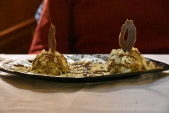 the dessert at Philippopolis, the restaurant in Plovdiv