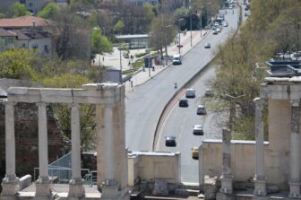 the motorway running just below the Roman Theatre in Plovidv