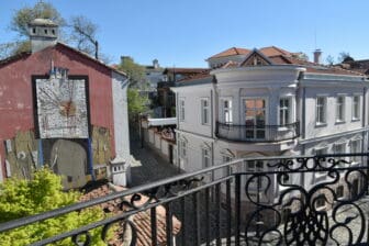 the view from the room of the hotel called Boris Palace in Plovdiv