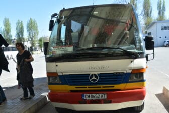 the bus we took from Bachkovo Monastery to Plovdiv