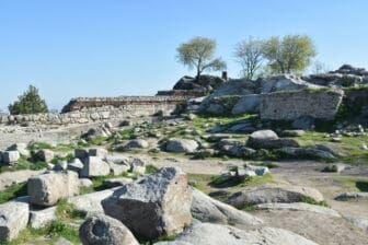 Le rovine Tracie Nebet Tepe nella vecchia Plovdiv