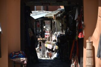 the entrance of an antique shop in Plovdiv