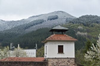 some snow on the hill in Chiprovtsi, Bulgaria