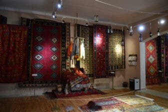 the kilims displayed in the museum in Chiprovtsi, Bulgaria