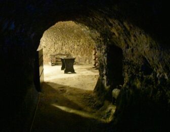 the wine cellar of Hotel Slavova Krepost in Melnik, Bulgaria