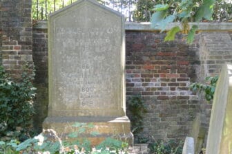 the Faraday's grave in Highgate Cemetery in London