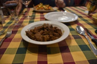 veal dish of Osteria dei Sapori Perduti, a restaurant in Modica, Sicily