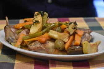 rabbit dish at Osteria dei Sapori Perduti, a restaurant in Modica, Sicily