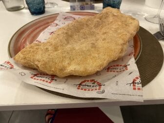 the fried calzone with anchovy at Anima e Core, a restaurant in Syracuse