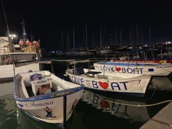 Il porto di Siracusa di notte