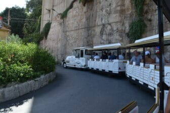 the trenino going up the hill to the view point of Modica in Sicily
