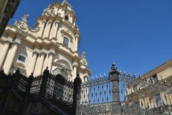 Duomo di San Giorgio and its fence in Ragusa Ibla, Sicily