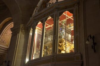 the coffin of San Giorgio in Duomo in Ragusa Ibla, Sicily