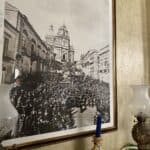 an old photo on the wall of the Baron's mansion in Ragusa, Sicily