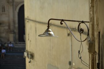 a street lamp in Ragusa Ibla, Sicily