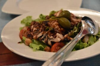 octopus salad at Konoba Gurman, a restaurant in Dubrovnik, Croatia