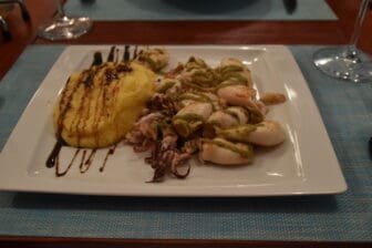 Adriatic squids dish at Konoba Gurman, a restaurant in Dubrovnik, Croatia