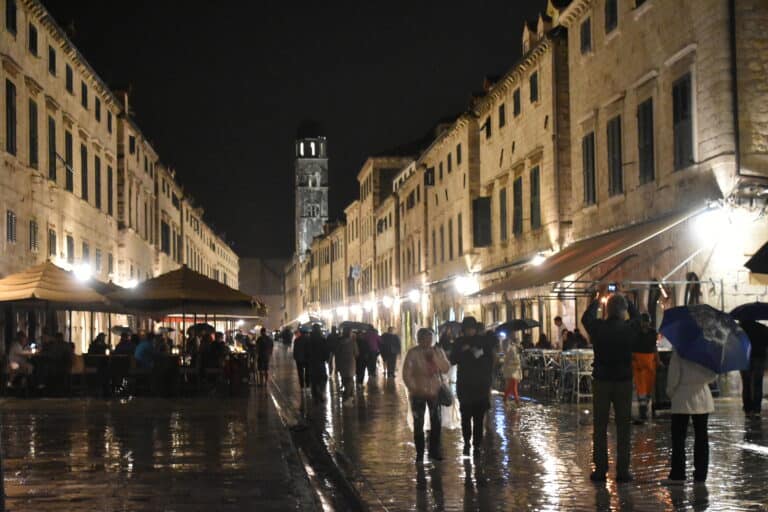 Un concerto in una notte piovosa a Dubrovnik