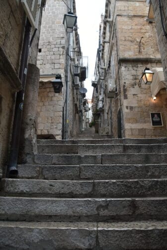 staircase in the old town of Dubrovnik, Croatia