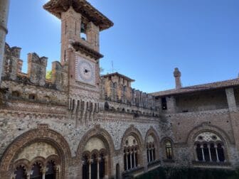 a part of the castle in Grazzano Visconti in Emilia Romagna in Italy