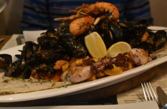 the seafood platter of Moskar, the restaurant in Dubrovnik, Croatia