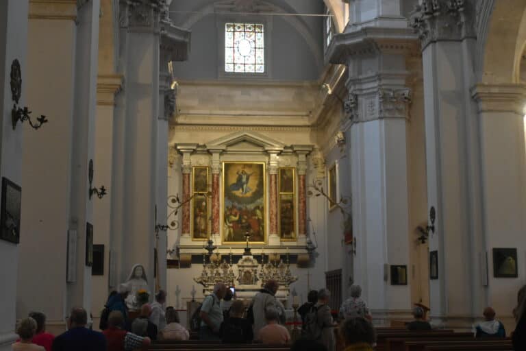 Two churches we went in during our walk