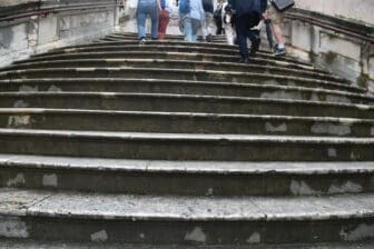 the staircase towards St Ignatius church in Dubrovnik, Croatia 