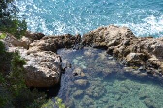 beautiful clean water of the sea in Lapad near Dubrovnik