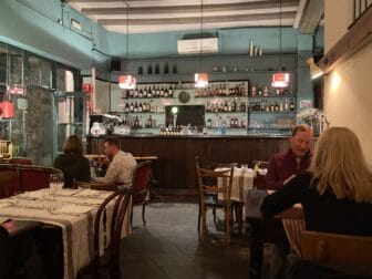 the interior of El Salon, a restaurant in Barcelona, Spain