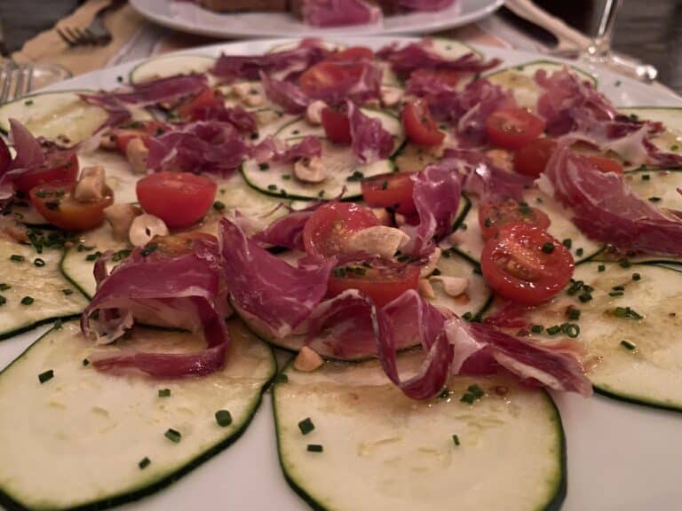 Cena del giorno in un ristorante di Barcellona