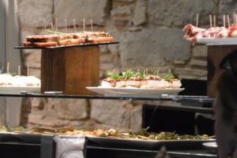 Pintxos in the restaurant near Basilica de Santa Maria del Mar in Barcelona, Spain