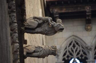 gargoyles in the Gothic Quarter where the cathedral is situated in Barcelona