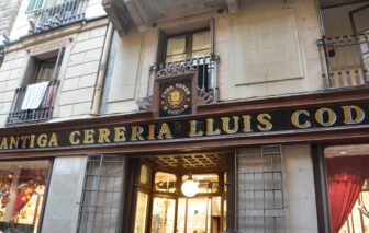 the espadrilles shop in the Gothic Quarter in Barcelona, Spain