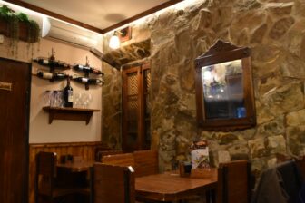 inside the restaurant, La Taperia in Caceres, Spain