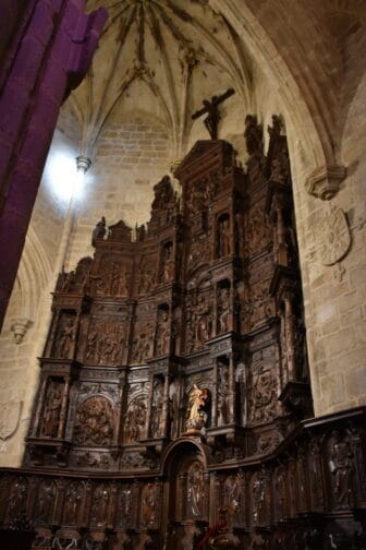 the altarpiece in the cathedral in Caceres, Spain