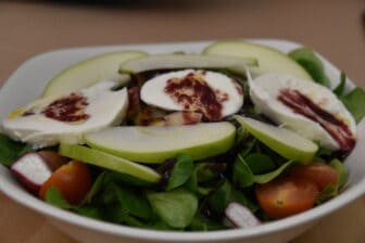 the salad we had for lunch at a restaurant called Restaurante Caceres in Caceres, Spain