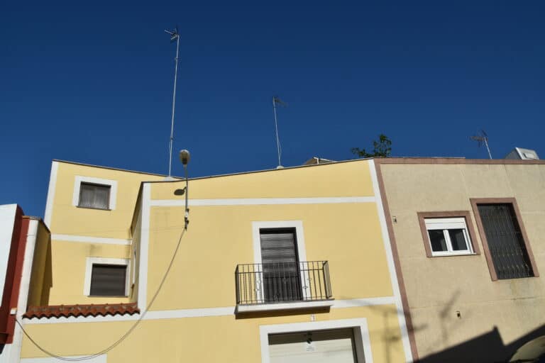 the houses in Merida, Spain