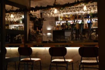 the bar at Meraki, the restaurant in Zafra, Spain