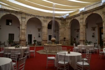 patio of Alcázar in Zafra, Spain