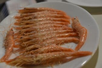 prawns at the seafood restaurant La Choquera in Zafra, Spain