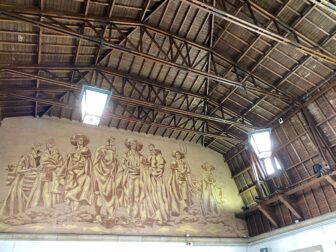 the ceiling and the wall of the station in Ávila, Spain