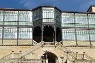Casa Lis building seen from the river side in Salamanca, Spain