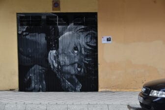 the street art in Salamanca, Spain : unknown artist's work