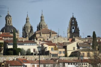 the town of Salamanca seen from the Roman Bridge