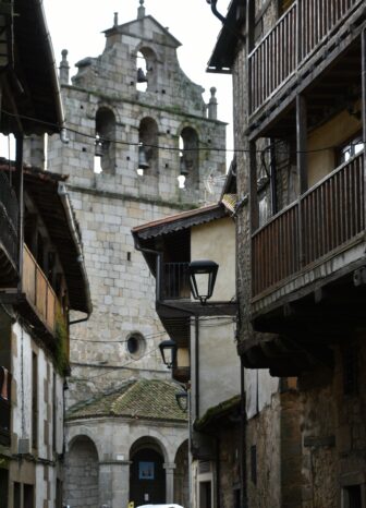 the street to the parish church in San Martín del Castañar, Spain