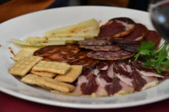 the starter at Meson San Martin, the restaurant in San Martín del Castañar, Spain