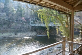 東京都青梅市にある小澤酒造の敷地内にあるまゝごと屋の個室からの眺め